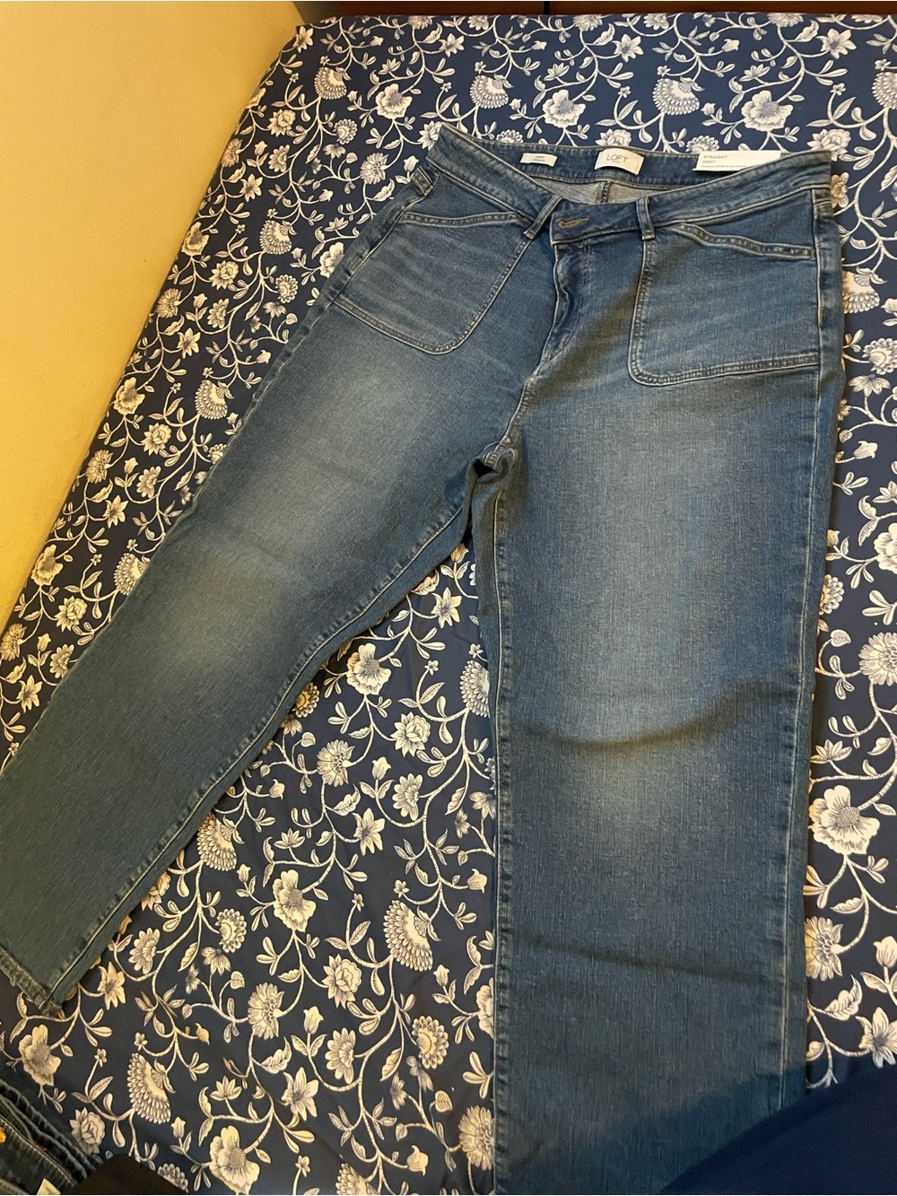 LOFT Denim Cropped Jeans in Medium Blue